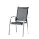 Ensemble table et fauteuils de jardin aluminium/Textilux 4 personnes Padua - Sieger Exclusiv
