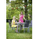 Ensemble table et fauteuils de jardin aluminium/Textilux 4 personnes Padua - Sieger Exclusiv