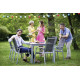 Ensemble table et fauteuils de jardin aluminium/Textilux 4 personnes Padua - Sieger Exclusiv