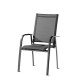 Fauteuil salon de jardin empilable aluminium/Textilux Padua - Sieger Exclusiv