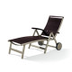 Bain de soleil design inclinable aluminium/Textilux Royal - Sieger Exclusiv