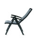 Grand fauteuil salon de jardin pliant inclinable aluminium/Textilux Royal - Sieger Exclusiv