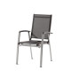 Ensemble table et fauteuils de jardin pliant aluminium/Textilux 6 personnes Salerno - Sieger Exclusiv