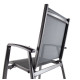 Fauteuil salon de jardin empilable aluminium/Textilux Salerno - Sieger Exclusiv