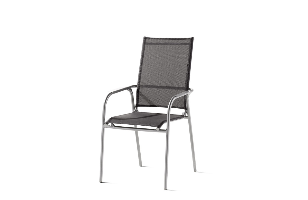 Fauteuil salon de jardin empilable aluminium/Textilux Sirio - Sieger Exclusiv Fauteuil salon de jardin empilable aluminium/Textilux Sirio - Sieger Exclusiv