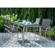 Ensemble table et fauteuils de jardin aluminium/Textilux 6 personnes Sirio - Sieger Exclusiv