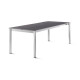 Ensemble table et fauteuils de jardin extensible aluminium/Textilux 10 personnes Trento - Sieger Exclusiv