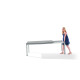 Ensemble table et fauteuils de jardin extensible aluminium/Textilux 10 personnes Trento - Sieger Exclusiv