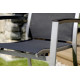 Ensemble table et fauteuils de jardin extensible aluminium/Textilux 10 personnes Trento - Sieger Exclusiv