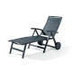 Bain de soleil design inclinable aluminium/Textilux Trento - Sieger Exclusiv