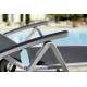 Bain de soleil design inclinable aluminium/Textilux Trento - Sieger Exclusiv