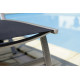 Bain de soleil design inclinable aluminium/Textilux Trento - Sieger Exclusiv