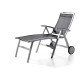 Bain de soleil luxe design inclinable aluminium/Textilux Trento - Sieger Exclusiv