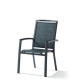 Fauteuil salon de jardin empilable aluminium/Textilux Trento - Sieger Exclusiv