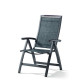 Ensemble table et fauteuils de jardin inclinable aluminium/Textilux 6 personnes Trento - Sieger Exclusiv