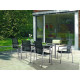 Ensemble table et fauteuils de jardin aluminium/Textilux 6 personnes Yara - Sieger Exclusiv