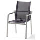Ensemble table et fauteuils de jardin empilables aluminium/Textilux 2 personnes Yara - Sieger Exclusiv