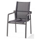 Fauteuil salon de jardin empilable aluminium/Textilux Yara - Sieger Exclusiv