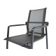 Fauteuil salon de jardin empilable aluminium/Textilux Yara - Sieger Exclusiv