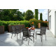 Ensemble table et fauteuils de jardin pliant aluminium/Textilux 6 personnes Meran - Sieger