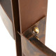 Table de jardin ronde en corten bruni LEGGERO 002 - TrackDesign par Giuseppe Pio D’Altilia