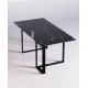 Table de jardin rectangulaire en acier laqué noir RATIO - TrackDesign par Vincenzo Minenna