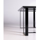 Table de jardin rectangulaire en acier laqué noir RATIO - TrackDesign par Vincenzo Minenna