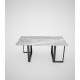 Table de jardin rectangulaire en acier laqué noir RATIO - TrackDesign par Vincenzo Minenna