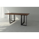Table de jardin rectangulaire en acier laqué noir RATIO - TrackDesign par Vincenzo Minenna