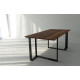 Table de jardin rectangulaire en acier laqué noir RATIO - TrackDesign par Vincenzo Minenna