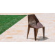 Chaise de jardin en corten bruni FOGLIA 001 - TrackDesign par Giuseppe Pio D’Altilia