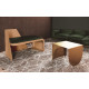 Fauteuil salon de jardin en corten bruni REA - TrackDesign par Vincenzo Minenna