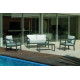 Salon de jardin bas 4 personnes en aluminium et DralonLux - Acapulco - Hevea