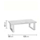 Salon de jardin bas d'angle 7 personnes en aluminium et Dralon - Bolonia - Hevea