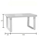 Salon de jardin bas d'angle 9 personnes en aluminium et Dralon - Bolonia - Hevea