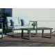 Salon de jardin bas 6 personnes en aluminium et Dralon - Bolonia - Hevea