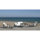 Salon de jardin bas multi-positions 7 personnes en aluminium et Dralon - Bolonia - anthracite - Hevea