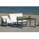 Salon de jardin bas multi-positions 7 personnes en aluminium et Dralon - Bolonia - anthracite - Hevea
