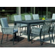 Ensemble table et fauteuils de jardin 8 personnes en aluminium et cordage - Camelia/catania - anthracite - Hevea
