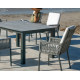 Ensemble table et fauteuils de jardin 6 personnes en aluminium et HPL - Camelia/catania - Hevea
