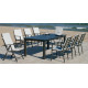 Table salon de jardin 8 personnes en aluminium et HPL - Camelia - Hevea