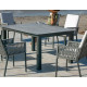 Table salon de jardin 8 personnes en aluminium et HPL - Camelia - Hevea