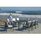 Fauteuil salon de jardin en aluminium et Dralon - Camelia - Hevea