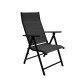 Fauteuil salon de jardin pliable multi-positions en aluminium et textilène - Casablanca - Hevea