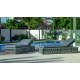 Bain de soleil multi-positions en aluminium et cordage - Cayman - anthracite - Hevea