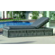 Bain de soleil multi-positions en aluminium et cordage - Cayman - anthracite - Hevea
