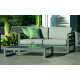 Salon de jardin bas 4 personnes en aluminium et Dralonlux - Cosmos - Hevea