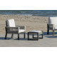 Salon de jardin bas 7 personnes en aluminium et cordage - Estambul - Hevea
