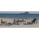 Salon de jardin bas 6 personnes en aluminium et cordage - Estambul - Hevea