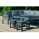 Salon de jardin bas d'angle 8 personnes en aluminium et cordage - Havana - anthracite - Hevea